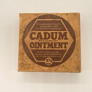 Cadum Ointment Vintage 1 1/4 Oz Box By Omega Chemical Co New York 1918 Era For S